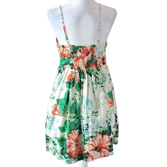 Chic Tommy Hilfiger Plus Size White Sundress - Orange Hibiscus with Pockets! - Picture 7 of 10